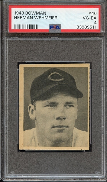 1948 BOWMAN 46 HERMAN WEHMEIER PSA VG-EX 4