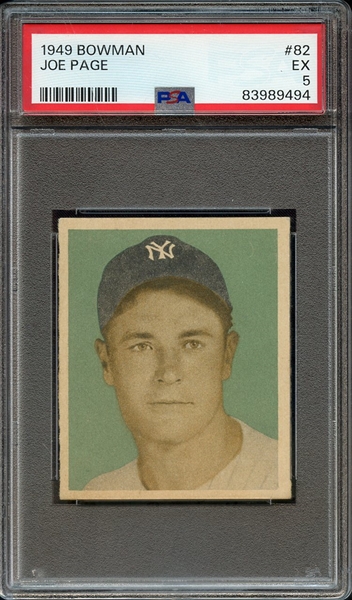 1949 BOWMAN 82 JOE PAGE PSA EX 5