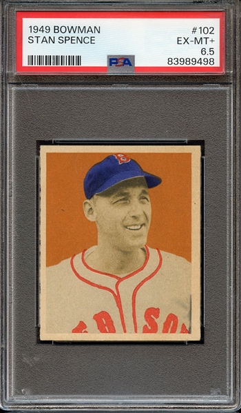 1949 BOWMAN 102 STAN SPENCE PSA EX-MT+ 6.5