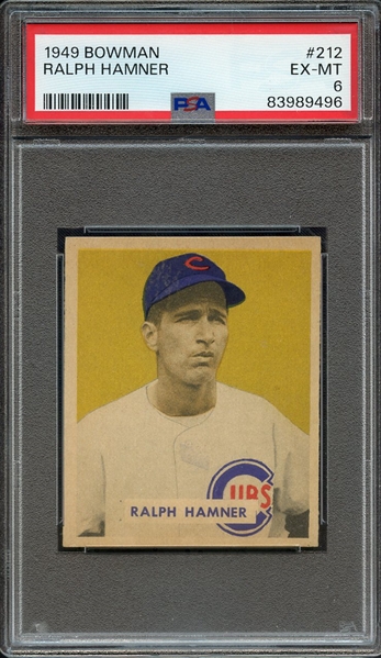 1949 BOWMAN 212 RALPH HAMNER PSA EX-MT 6