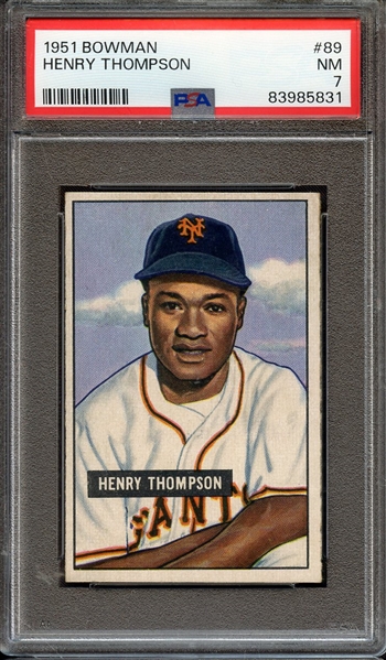 1951 BOWMAN 89 HENRY THOMPSON PSA NM 7