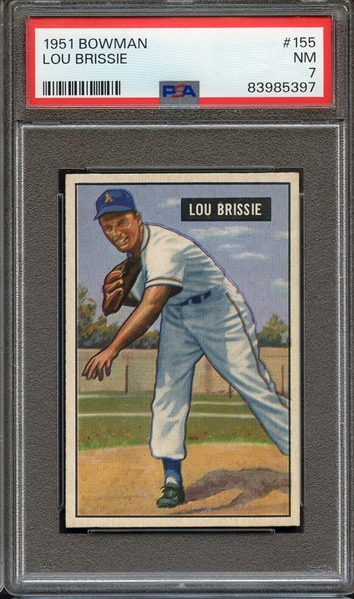 1951 BOWMAN 155 LOU BRISSIE PSA NM 7