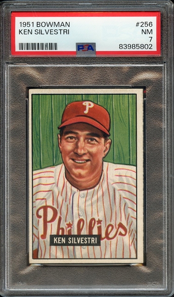 1951 BOWMAN 256 KEN SILVESTRI PSA NM 7