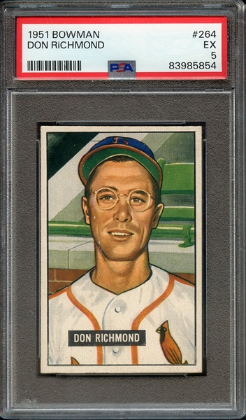 1951 BOWMAN 264 DON RICHMOND PSA EX 5