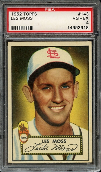 1952 TOPPS 143 LES MOSS PSA VG-EX 4