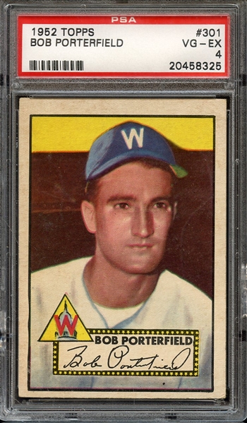 1952 TOPPS 301 BOB PORTERFIELD PSA VG-EX 4