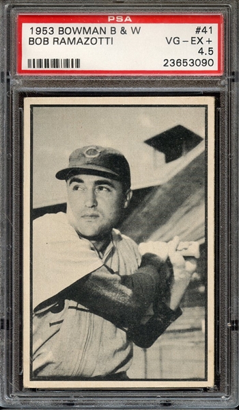 1953 BOWMAN B & W 41 BOB RAMAZOTTI PSA VG-EX+ 4.5