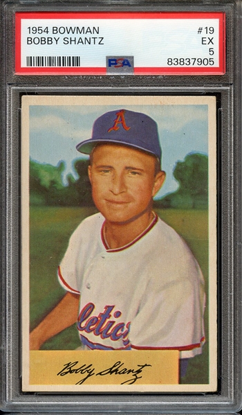 1954 BOWMAN 19 BOBBY SHANTZ PSA EX 5