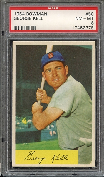 1954 BOWMAN 50 GEORGE KELL PSA NM-MT 8