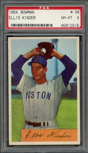 1954 BOWMAN 98 ELLIS KINDER PSA NM-MT 8