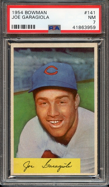 1954 BOWMAN 141 JOE GARAGIOLA PSA NM 7