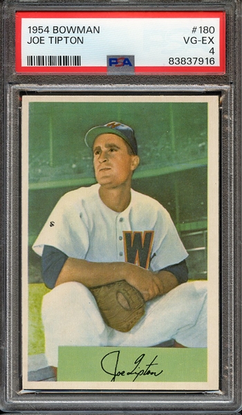 1954 BOWMAN 180 JOE TIPTON PSA VG-EX 4