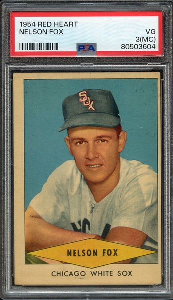 1954 RED HEART NELSON FOX PSA VG 3 (MC)