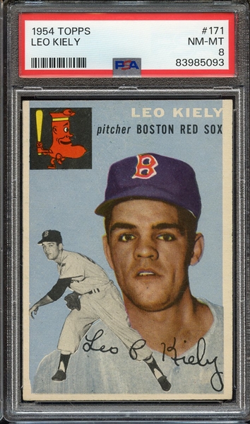 1954 TOPPS 171 LEO KIELY PSA NM-MT 8