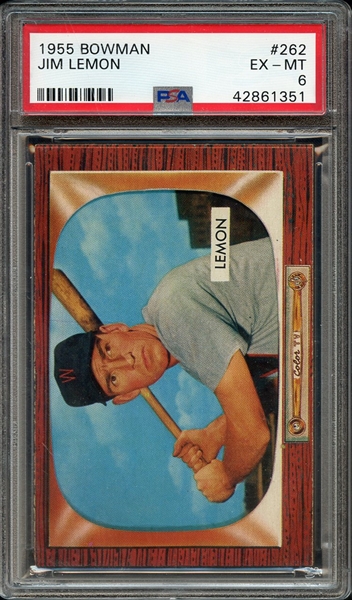 1955 BOWMAN 262 JIM LEMON PSA EX-MT 6