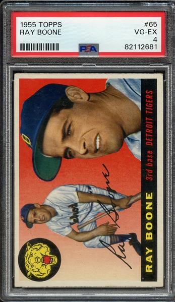 1955 TOPPS 65 RAY BOONE PSA VG-EX 4