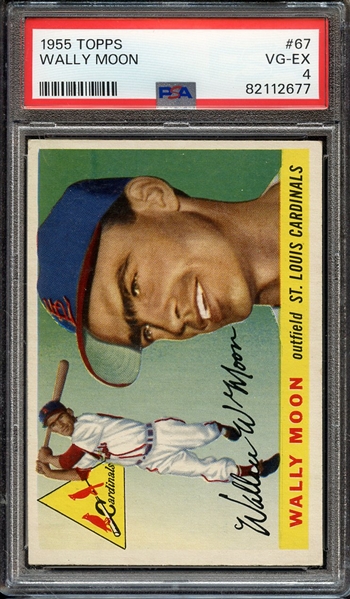 1955 TOPPS 67 WALLY MOON PSA VG-EX 4