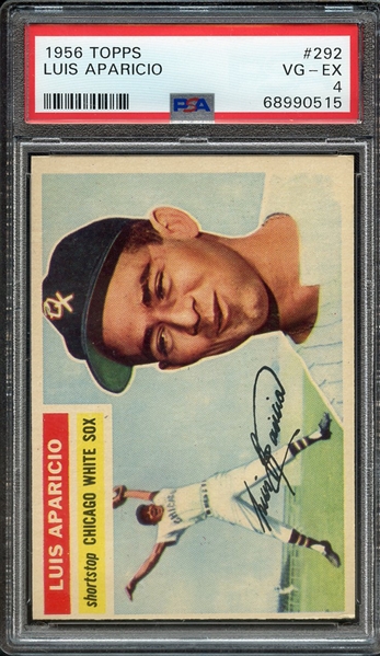 1956 TOPPS 292 LUIS APARICIO PSA VG-EX 4