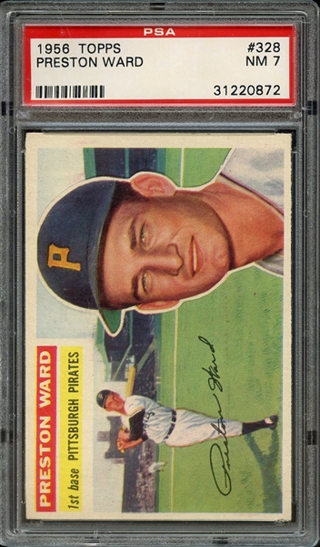 1956 TOPPS 328 PRESTON WARD PSA NM 7