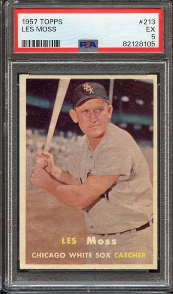 1957 TOPPS 213 LES MOSS PSA EX 5