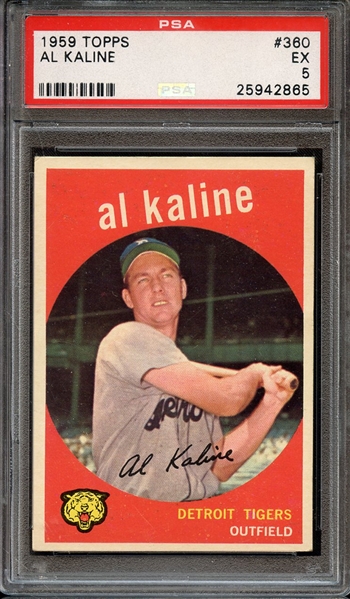 1959 TOPPS 360 AL KALINE PSA EX 5