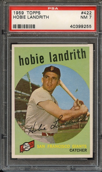 1959 TOPPS 422 HOBIE LANDRITH PSA NM 7