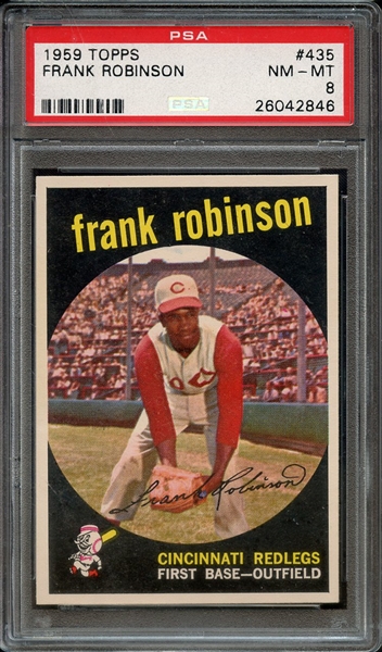 1959 TOPPS 435 FRANK ROBINSON PSA NM-MT 8