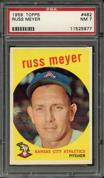 1959 TOPPS 482 RUSS MEYER PSA NM 7