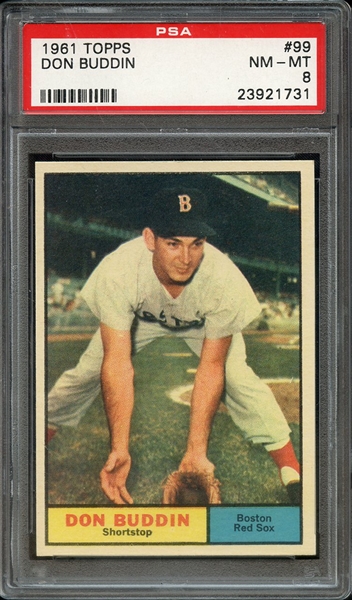 1961 TOPPS 99 DON BUDDIN PSA NM-MT 8