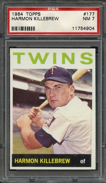 1964 TOPPS 177 HARMON KILLEBREW PSA NM 7