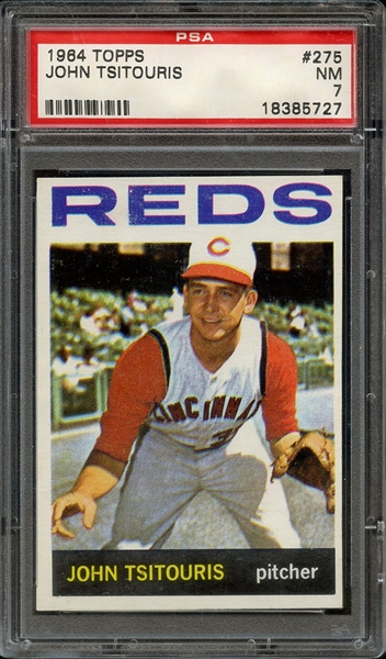 1964 TOPPS 275 JOHN TSITOURIS PSA NM 7