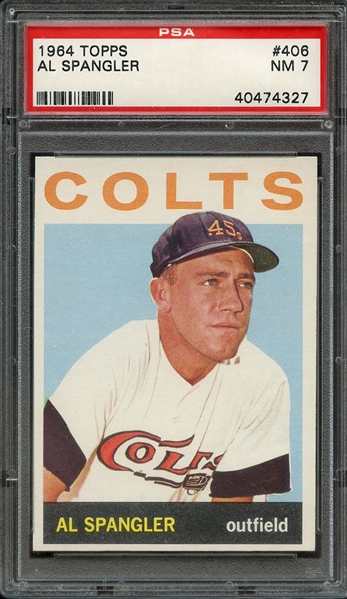 1964 TOPPS 406 AL SPANGLER PSA NM 7