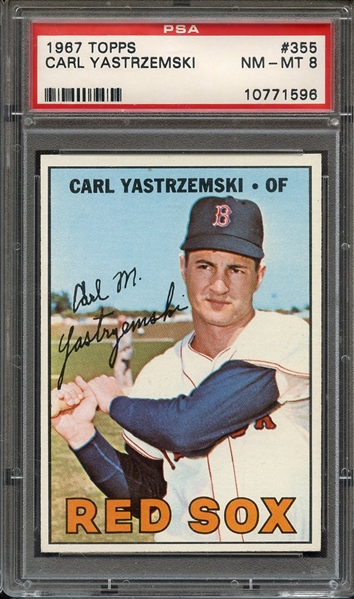 1967 TOPPS 355 CARL YASTRZEMSKI PSA NM-MT 8