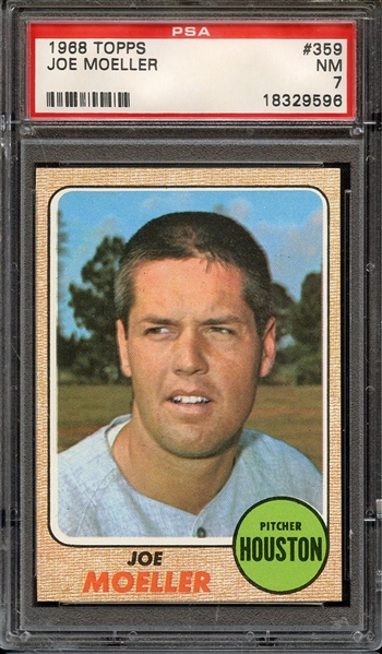 1968 TOPPS 359 JOE MOELLER PSA NM 7