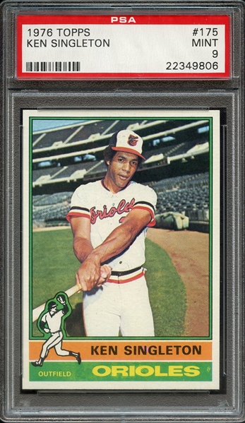 1976 TOPPS 175 KEN SINGLETON PSA MINT 9