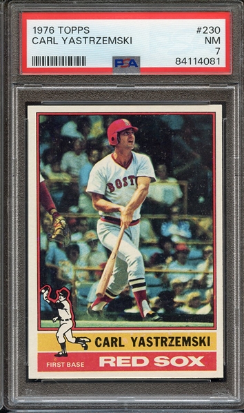 1976 TOPPS 230 CARL YASTRZEMSKI PSA NM 7