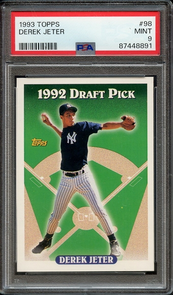 1993 TOPPS 98 DEREK JETER PSA MINT 9