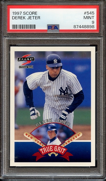 1997 SCORE 545 DEREK JETER PSA MINT 9