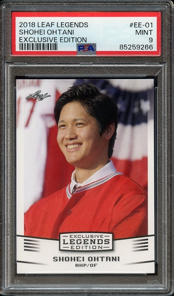 2018 LEAF OHTANI LEGENDS EXCLUSIVE EDITION EE-01 SHOHEI OHTANI EXCLUSIVE EDITION PSA MINT 9