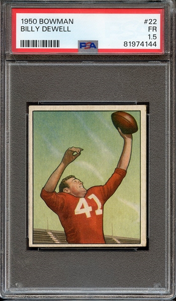 1950 BOWMAN 22 BILLY DEWELL PSA FR 1.5