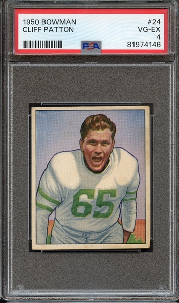 1950 BOWMAN 24 CLIFF PATTON PSA VG-EX 4