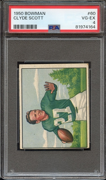 1950 BOWMAN 60 CLYDE SCOTT PSA VG-EX 4