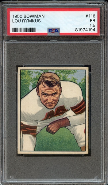 1950 BOWMAN 116 LOU RYMKUS PSA FR 1.5