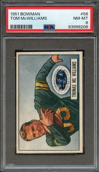 1951 BOWMAN 58 TOM McWILLIAMS PSA NM-MT 8