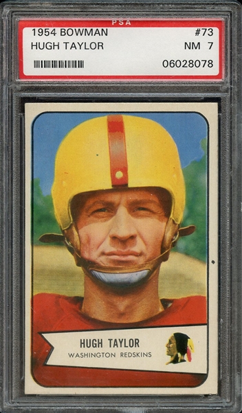 1954 BOWMAN 73 HUGH TAYLOR PSA NM 7