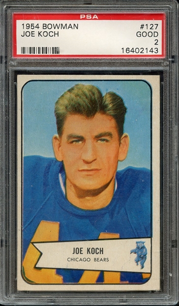 1954 BOWMAN 127 JOE KOCH PSA GOOD 2