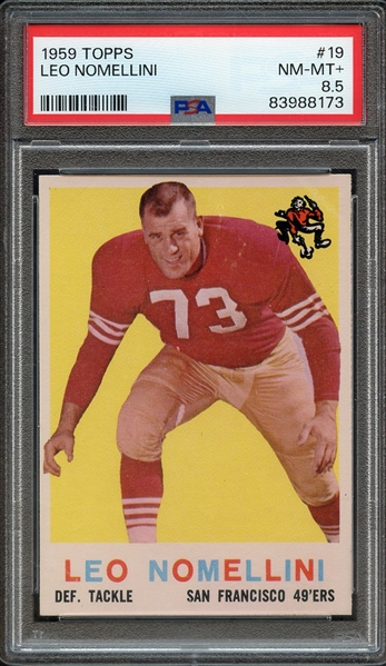 1959 TOPPS 19 LEO NOMELLINI PSA NM-MT+ 8.5