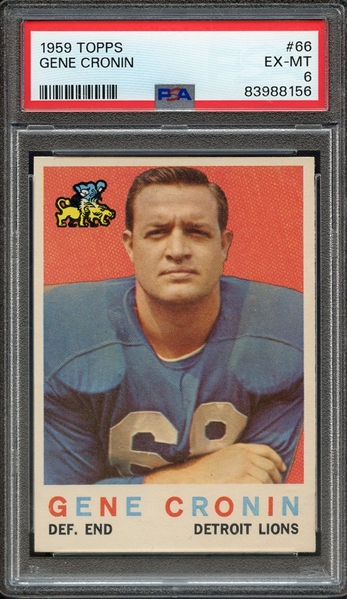 1959 TOPPS 66 GENE CRONIN PSA EX-MT 6