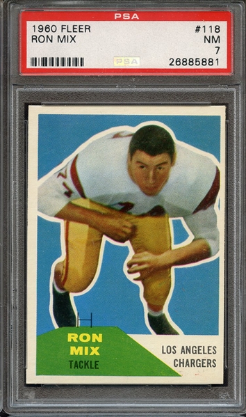 1960 FLEER 118 RON MIX PSA NM 7