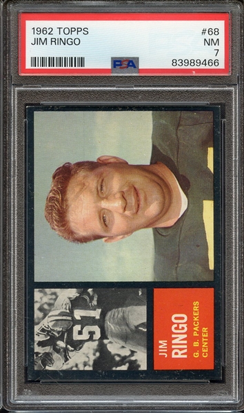 1962 TOPPS 68 JIM RINGO PSA NM 7